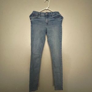 Old Navy Super Skinny Mid Rise Light Wash 4 Long